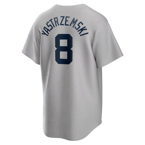 Men's Boston Red Sox Carl Yastrzemski Cooperstown Collection Jersey - Gray