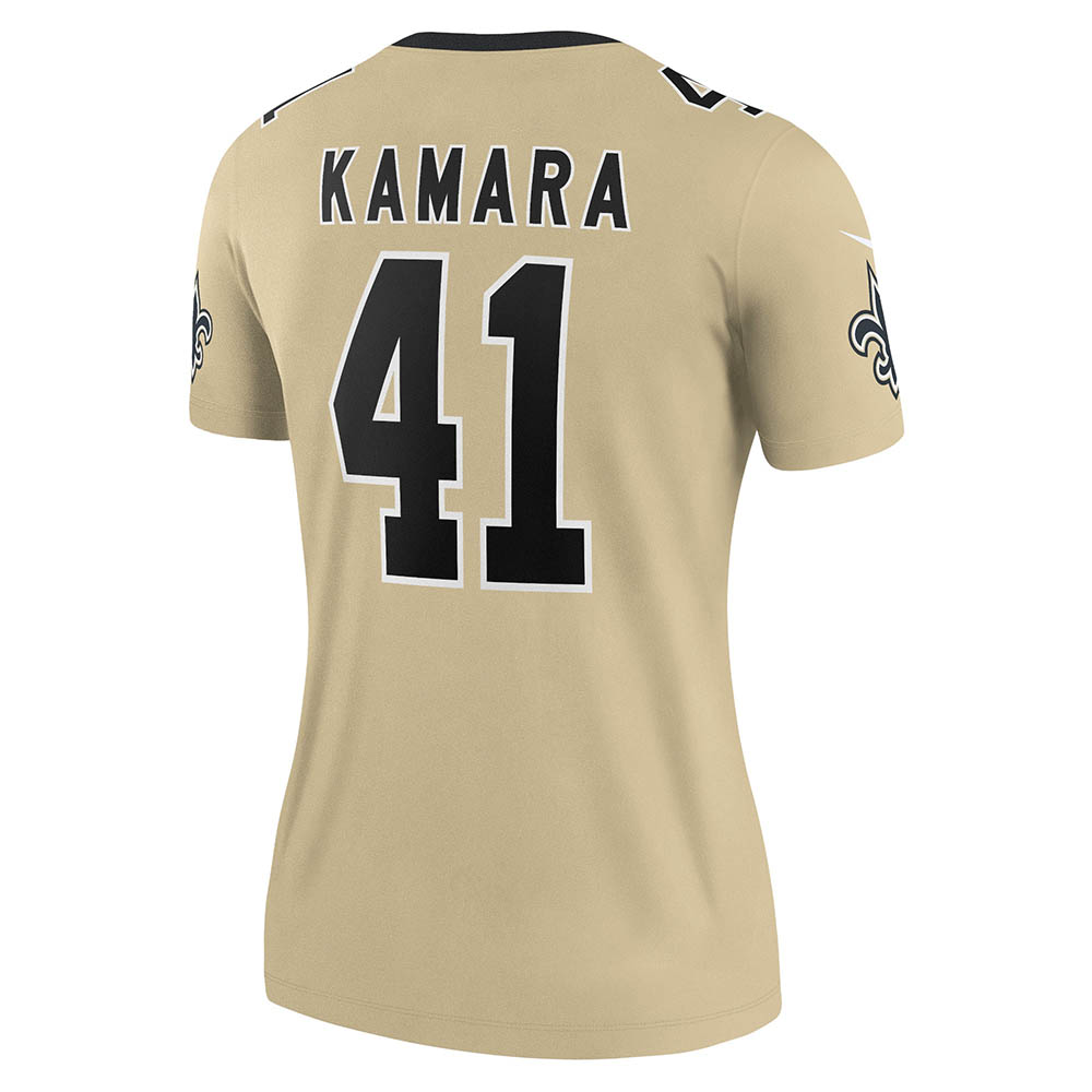 Women's New Orleans Saints Alvin Kamara Inverted Legend Jersey Gold
